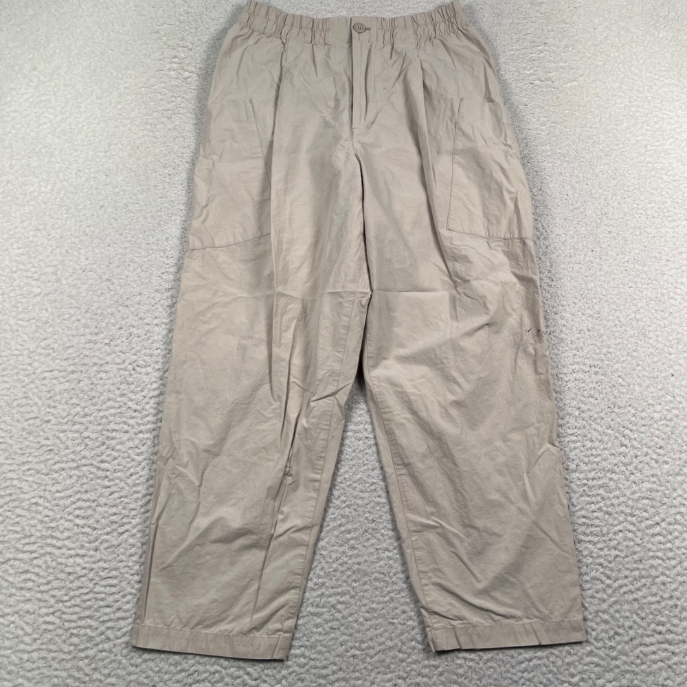 Cos Pants Womens 30R Cropped High Rise Pockets Beach Vacation Minimalist Beige